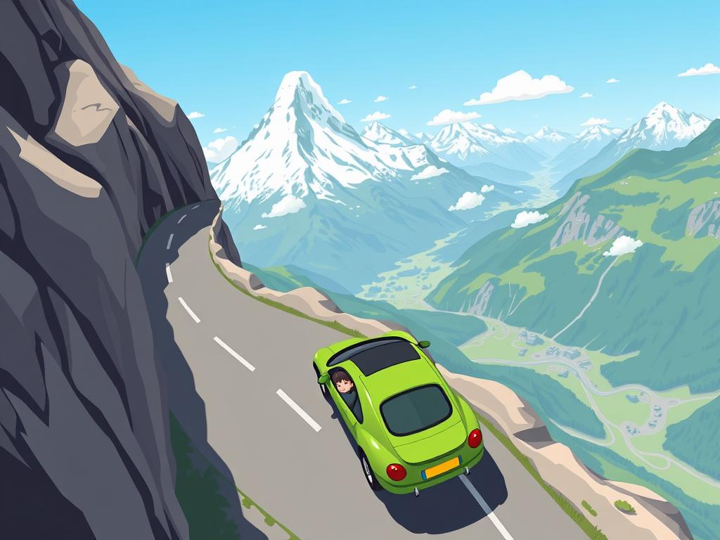 Swiss mountain road