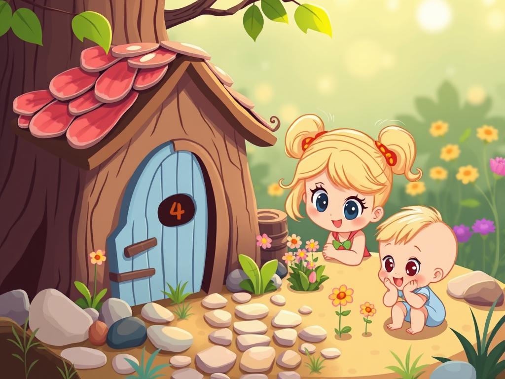 The finished fairy garden